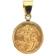 18K Yellow Gold St. Michael Medal