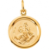 Picture of 14K Yellow Gold St. Christopher Medal