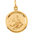 14K Yellow Gold St. Christopher Medal