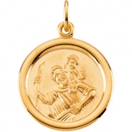 Picture of 14K Yellow Gold St. Christopher Medal