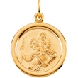 14K Yellow Gold St. Christopher Medal