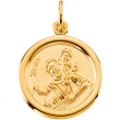 14K Yellow Gold St. Christopher Medal