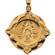 Picture of 14K Yellow Gold Our Lady Of Lourdes Medal