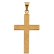 14K Yellow Gold Cross Pendant