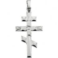 Picture of 14K White Gold Orthodox Cross Pendant