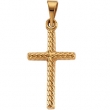 14K Yellow Gold Cross Pendant