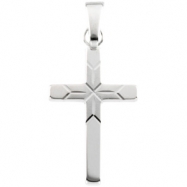 Picture of 14K White Gold 18x12 Cross Pendant