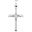 14K White Gold 18x12 Cross Pendant