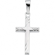 Picture of 14K White Gold 17.5x12 Cross Pendant