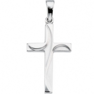 Picture of 14K White Gold 21x14 Cross Pendant