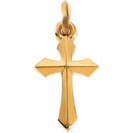 Picture of 14K Yellow Gold 12.50 X 7.00 Cross Pendant