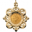 14K Yellow Gold St.christopher Medal