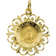 Picture of 14K Yellow Gold 18.5 Rd Mother Seton Pend Medal