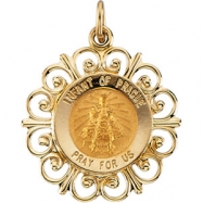 Picture of 14K Yellow Gold 18.5 Rd Infant Of Prague Pend Medal