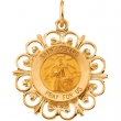 14K Yellow Gold 18.5 Rd St Gerard Pend Medal