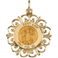 Picture of 14K Yellow Gold 18.5 Rd St Anne Pend Medal