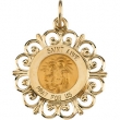 14K Yellow Gold 18.5 Rd St Anne Pend Medal