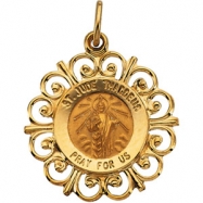 Picture of 14K Yellow Gold 18.5 Rd St Jude Pend Medal