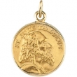 14K Yellow Gold 15.25 Rd St Jude Thaddeus Pend Medal