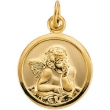 14K Yellow Gold 14.25 Guardian Angel Medal