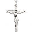 18K Yellow Gold 24.6x19.3 Cross With Crucifix