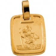 Picture of 14K Yellow Gold 13.10 X 11.20 St. Christopher Medal