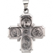 Picture of 14K Yellow Gold Hollow Four Way Cross Medal