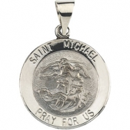 Picture of 14K Yellow Gold Hollow Round St. Michael Medal