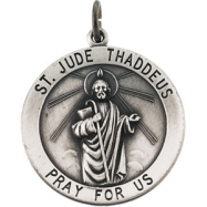 Picture of Sterling Silver 25.00 MM St. Jude Thaddeus Medal