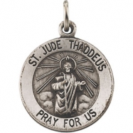 Picture of Sterling Silver 14.75 Rd St. Jude Thaddeus Pend Med