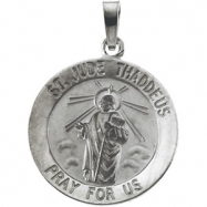 Picture of 14K White 18.25 Rd St. Jude Pendant Medal