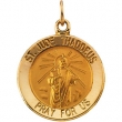 14K Yellow 15.00 MM St. Jude Thaddeus Medal