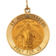 14K Yellow 22.00 MM St. Jude Thaddeus Medal