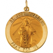 Picture of 14K Yellow 25.00 MM St. Jude Thaddeus Medal