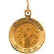 14K Yellow 12.00 MM St. Jude Thaddeus Medal