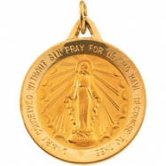 Picture of 14K Yellow 25.00 MM Miraculous Medal