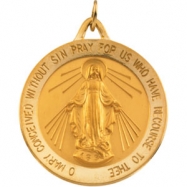 Picture of 14K Yellow 29.00 MM Miraculous Medal