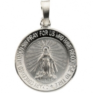 Picture of 14K White 14.75 Rd Miraculous Pendant Medal