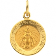 Picture of 14K Yellow 12.00 MM Miraculous Medal