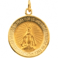 Picture of 14K Yellow 15.00 MM Miraculous Medal