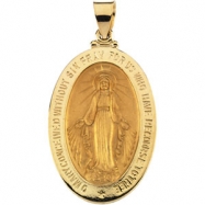 Picture of 18K Yellow 29.00X20.00 MM Miraculous Medal