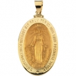 18K Yellow 29.00X20.00 MM Miraculous Medal