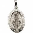 14K White 18.00X14.00 MM Miraculous Medal