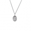 Sterling Silver 14.75X11 Oval Miraculous Pend Medal