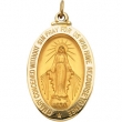 14K Yellow 26.00 X 18.00 MM MIRACULOUS MEDAL Miraculous Medal