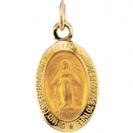 Picture of 14K Yellow 12.00X08.00 MM Miraculous Medal