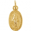 14K Yellow 09.00X06.00 MM Miraculous Medal