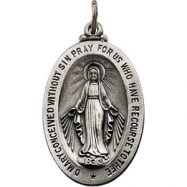 Picture of Sterling Silver 20.50X14.76 MM,MIRACULOUS MEDAL Miraculous Medal W/out Chain