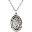 Sterling Silver 19.00X14.00 MM St. Christopher Medal