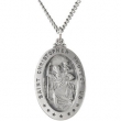 Sterling Silver 29.00X20.00 MM St. Christopher Medal